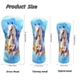 thumbnail image 6 of Uorisanigo Golf Headcovers 3PCS Premium Leather Waterproof Western Horse Driver Fairway(FW) Wood Hybrid(UT) for Extra Club Protection, Golf Driver Fairway Hybrid Head Cover, 6 of 7