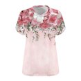 thumbnail image 5 of Xixinqiwan Women Tops ,Womens Plus Size Tunic T Shirts Short Sleeve V Neck Shirts Summer Casual Cotton Soft Loose Tops Multicolor XXXL, 5 of 5