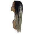 thumbnail image 4 of LUXLUXE Layla Straight 27.5 Inch Long 4X4 Hand-Tied Lace Braid Wig, Heat Resistant Fiber,Black to Light Grey, 4 of 9