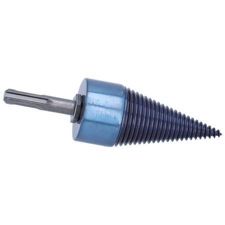 

Demonsen Splitting Screw Wood Splitter Drill Bit Wood Splitter Drill Bit Blue Plated High Speed Steel 42mm Firewood Cone Punching Tool