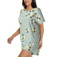 thumbnail image 2 of Lsque Bees Women's Short-Sleeved Pajama Set - 2 Piece Soft and Lightweight Sleepwear Set-4X-Large, 2 of 9