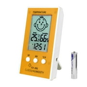 Cx-201 Digital Lcd Thermometer Hygrometer Clock Humidity Temperature Meter Baby Face Comfort Level Display Weather Station Wweixi