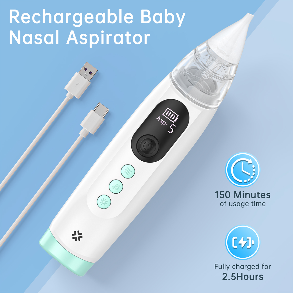 Cshidworld Electric Baby Nasal Aspirator with Music & Light photo 8