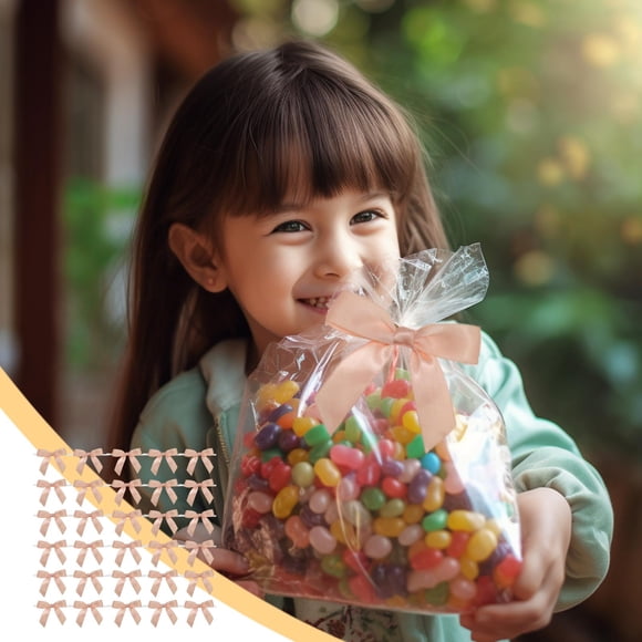 Amzcrzy Nœuds, Nœuds de Couronne, Nœuds pour Cheveux, Décoration Nœud Pâtisserie Gâteau Emballage Scellage Ruban Nœud Cadeau Multicolore Tapé à la Main Cadeau Sangle Décorative Ruban Nœud Nylon Spandex