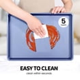 thumbnail image 5 of Baking Sheet Set Of 3  Cookie Sheets For With Square Texture Pattern Thicker Carbon Steel Non-stick Pan Half/quarter/jelly Roll Pans Tray Oven-blue, 5 of 8