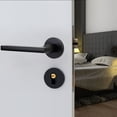 thumbnail image 2 of Levier de Poignée de Porte LEEDIS Ensemble de Levier de Verrouillage Rond Robuste avec Clé Poignées de Porte Réversibles pour Gauche Ou Droite 35-45mm, 2 of 8