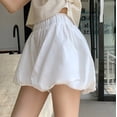 thumbnail image 5 of Daiosportswear Women'S Y2K Bubble Shorts Elastic High Waist Ruffle Summer Wide Leg Bloomers，Shorts for Women White XL(XL), 5 of 9