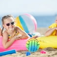thumbnail image 4 of Inflatable Rainbow Volleyballs Beach Ball Sports Pool Ball Indoor and Outdoor Playing Inflatable Ball, 4 of 5