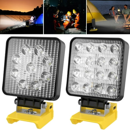 

verlacod LED Work Light 48W 16LED Floodlight Cordless Portable Lights Outdoor Emergency Lights 140° Adjustable IP55 Waterproof LED Job Site Light for Camping Hiking Travelling Outdoor 9LED