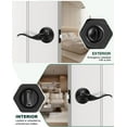 thumbnail image 3 of Matte Passage Door Levers Wave Style Hall Closet Handles Interior Door Handle Keyless NonLocking Lever Sets Reversible for Right & Left Side Drop Lever Shape, 3 of 7