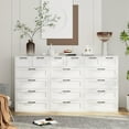 thumbnail image 3 of Homfa 6 Drawer White Dresser, Tall Dresser for Bedroom Wood Storage Cabinet with Metal Handles, 3 of 9