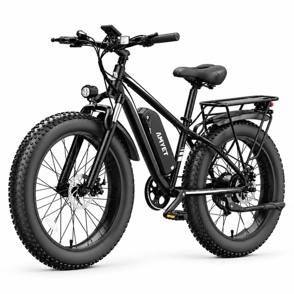 AMYET EB26 Electric Bike for Adults, 750W 28MPH Class 3, 48V 15Ah, 26" Fat Tire E-Mountain Bike, UL2849