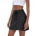 thumbnail image 3 of Sokhug Cargo Skirt for Women High Waist Drawstring A Line Mini Skirt with Multi Pockets Casual Athletic Skort, 3 of 7