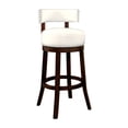 thumbnail image 2 of Furniture of America Jensen Swivel Bar Stools - Set of 2, 29", White, 2 of 5