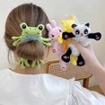 thumbnail image 3 of Étui en Cuir pour Queue de Cheval en Peluche Mignonne pour Femmes d'Automne et d'Hiver avec Corde et Laisse pour Poils d'Animaux, Attache pour Cheveux Sauvages, 3 of 3