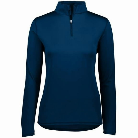 ASI 2787.065.3XL Ladies Attain Wicking 1 by 4 Zip Pullover, Navy - 3XL