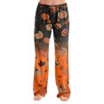 thumbnail image 2 of Zorvxlyn Halloween Pajama Pants for Women Boo Ghost Pumpkin Graphic Pj Bottoms for Women Drawstring Elastic Waist Lounge Pants for Women, 2 of 6