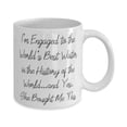 thumbnail image 2 of Inspire Fiance Gifts, I'm Engaged to the World's Best Waiter in the History of the World.and Yes, She, Beautiful 11oz Mug For From, 2 of 2