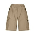 thumbnail image 1 of Pantalones cargo casuales de hombre con cremallera y cordón ajustable - Pantalones cortos de verano ajustados, varias tallas, 1 of 4