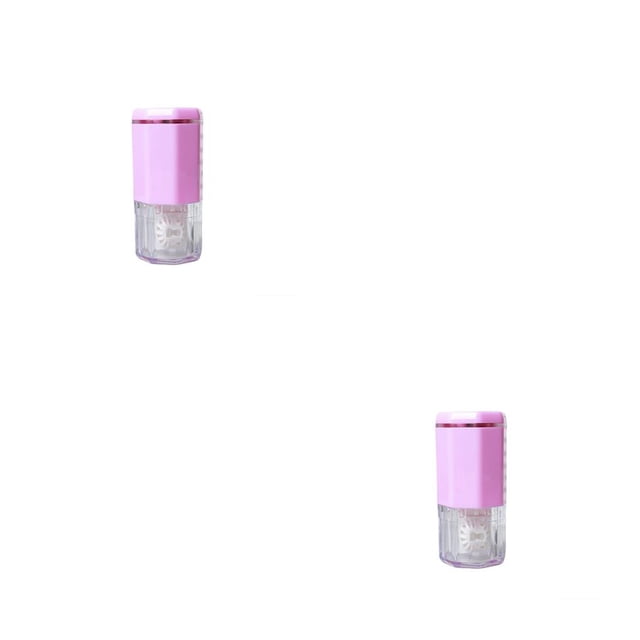 Minnieouse Lavadora de lentes, máquina de limpieza, caja de remojo, 5V, automática, inteligente, herramienta de de gafas, carga USB, Rosado 2piezas