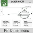 thumbnail image 5 of Hunter 52 inch Indoor Ceiling Fan with LED Light and Remote Control - Modern White Ceiling Fan, Standard Mount, 6 Blades, For Bedroom, Living Room, or Kitchen, Quiet - Sotto 50977, Fresh White, 5 of 17
