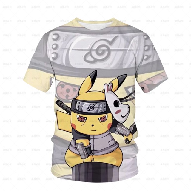 Camiseta de dibujos animados de Pikachu para niños de Pokemon Spirit Baokemeng, camiseta cómoda de verano 2023 para niños 120 heqiyong CONDUJO