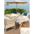 thumbnail image 5 of Outdoor Tablecloth with Umbrella Hole for Patio/Picnic/Party/Camping, Watercolor Wildflowers Waterproof Table Cloth Rectangle Table Cover Washable, Farmhouse Country Botanical Flowers (60"x 84"), 5 of 8