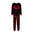 thumbnail image 5 of Racifhz Cozy Family Matching Halloween Pajamas Set Printed Long Sleeve Top and Pants Loungewear Festive Holiday Sleepwear Set Nightwear Cute Halloween Gifts for Mom Dad , Women Size:L, 5 of 6