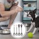 thumbnail image 4 of 4 unids alimento puede cuchara comida de silicona de silicona de acero inoxidable cucharada enlatada para perros y gatos, 4 of 7