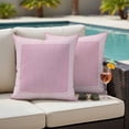 thumbnail image 4 of Pink Retro Greek Key Outdoor Waterproof Pillow Covers, Geometric Greece Ancient Rustic Decorative Square Throw Pillowcase Sofa Cushion Sham for Patio/Couch/Chair, 20"x20" 2 Pack, 4 of 8