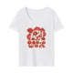 thumbnail image 2 of Camisetas para Mujer Tops con Cuello Redondo Tops de Manga Corta Linda Forma de Camisetas Novedad Transpirables Ropa de Calle para Viajes Depor Blanco, 2 of 10
