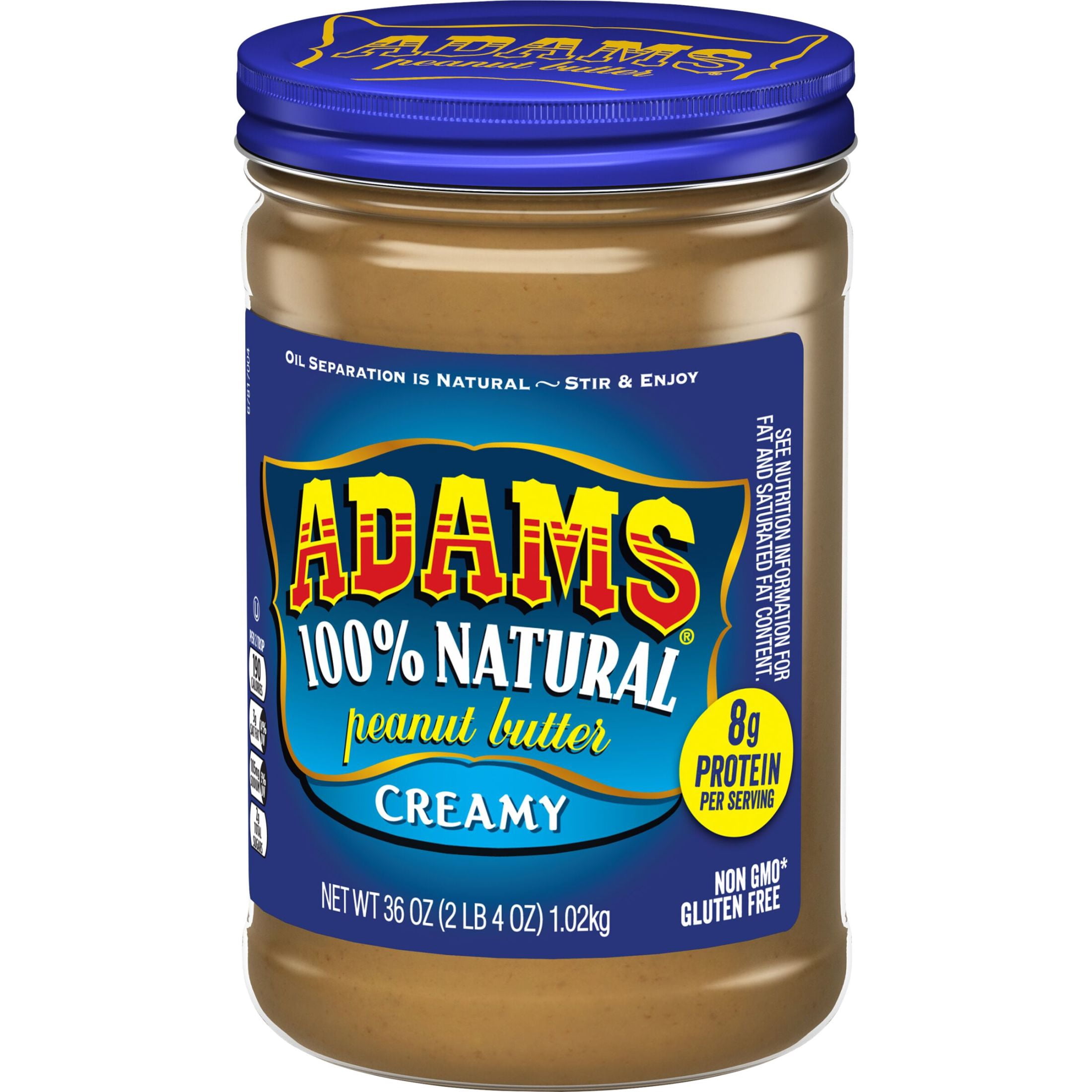 Adams Natural Creamy Peanut Butter, 36 oz