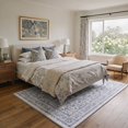 thumbnail image 2 of KUETH Modern 3x5 Area Rugs for Living Room, Non Slip Machine Washable Retro Rugs, Low Pile Chenille Print Rug for Bedroom, Dining Room, Home Office, 2 of 8