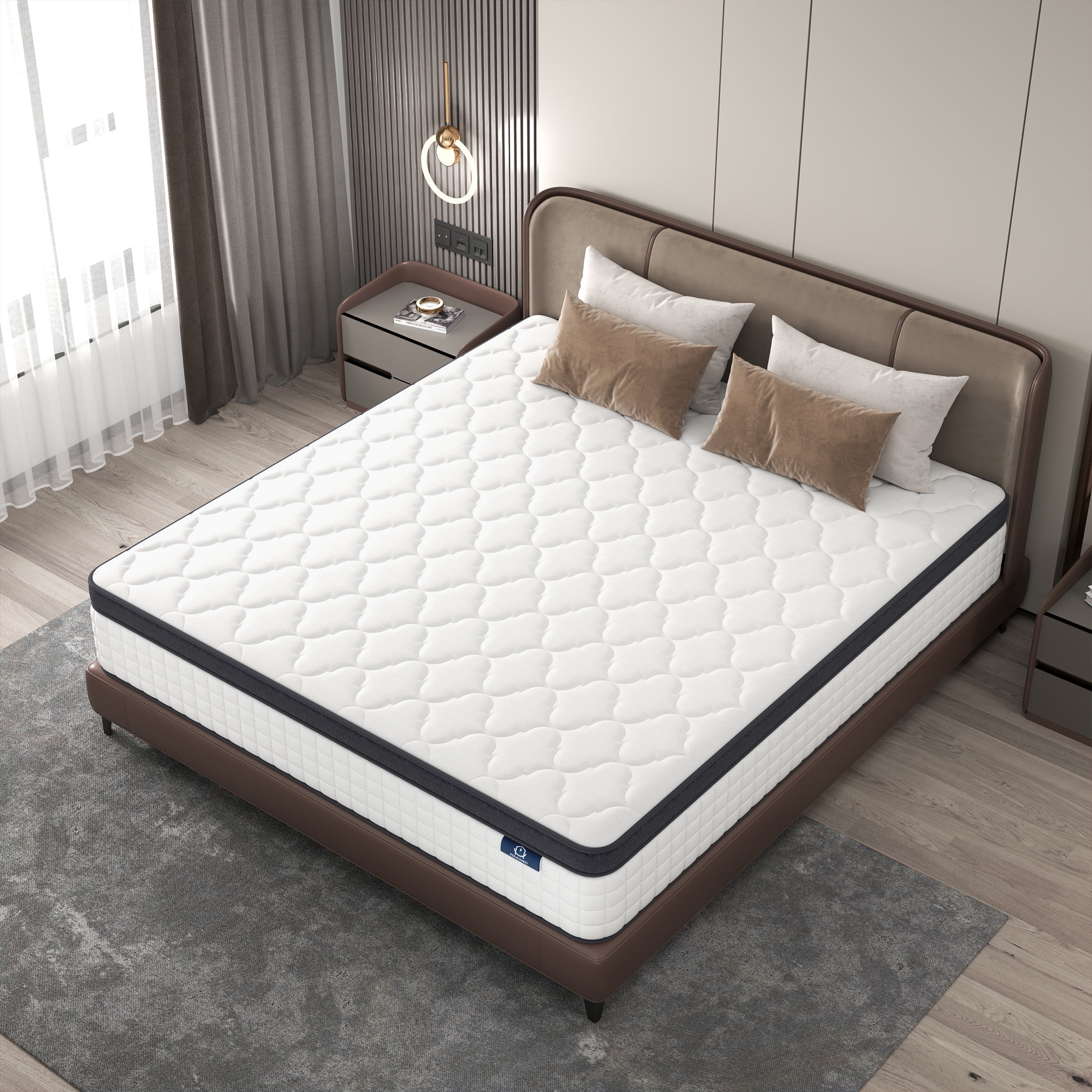 Focalsweet Queen Mattress,12" Memory Foam Mattress in a Box, Medium, Euro Top, Motion Isolation
