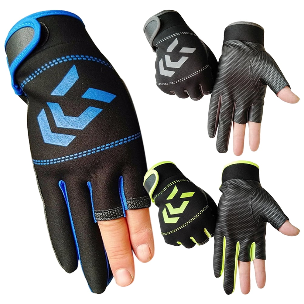 Hot Shot Mens Fingerless Fishing Gloves with UV Protection UPF 50 Outdoor Cooling Sun Gloves