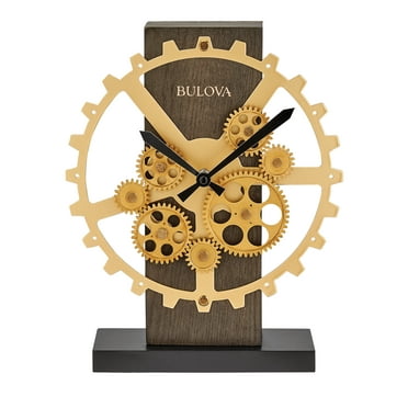 Bulova B8905 Moving Cogs Accent Clock