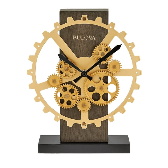 Bulova B8905 Moving Cogs Accent Clock