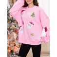 thumbnail image 6 of Rdhnmea Women’s Christmas Sweatshirts Sequin Santa Graphic Long Sleeve Crew Neck Pullovers Oversized Tops Xmas Outfits, 6 of 9