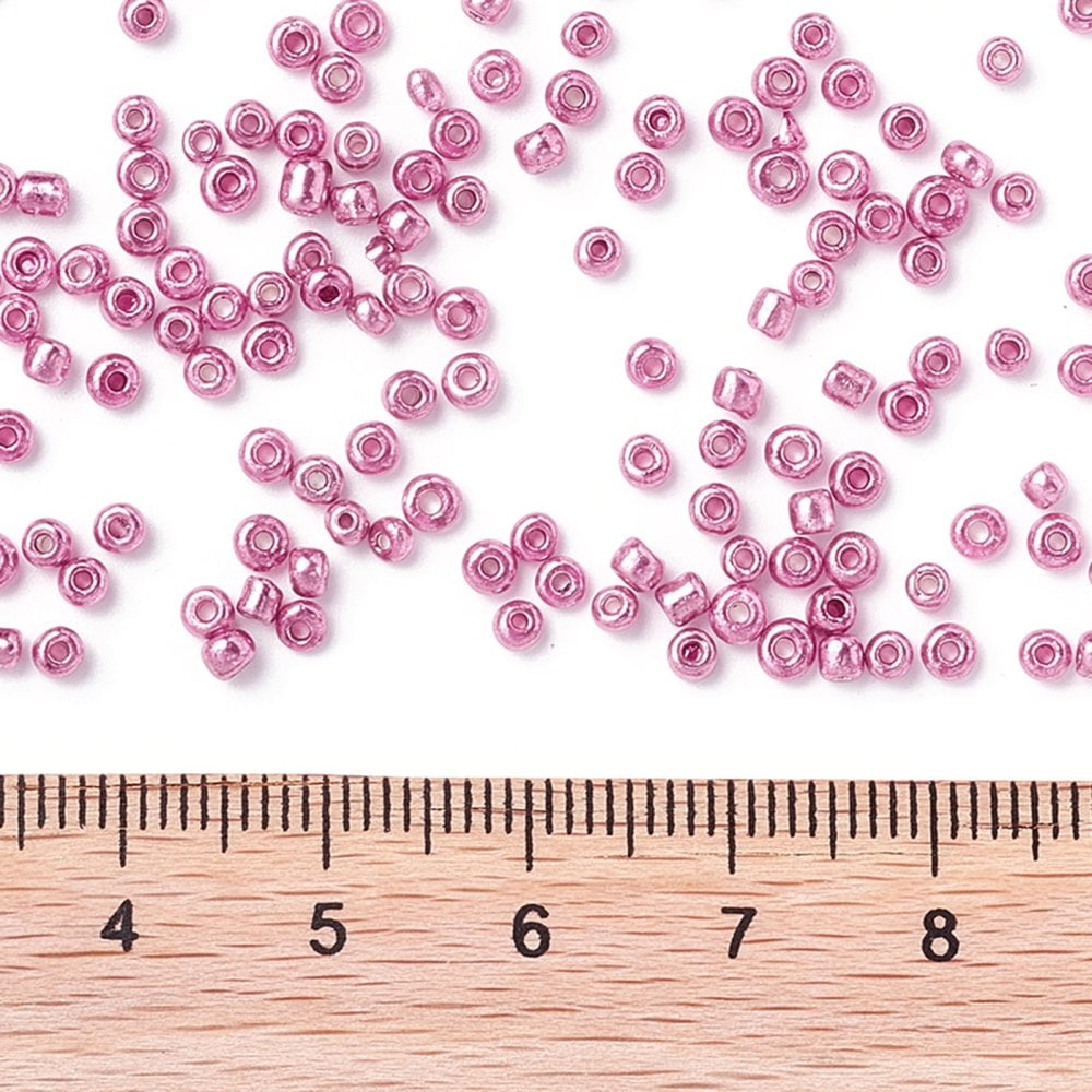 12/0 Glass Seed Beads Metallic Colours Style Round Camellia 12/0 2mm Hole: 1mm about 30000pcs/pound