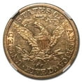 thumbnail image 3 of 1892-CC $5 Liberty Gold Half Eagle AU-55 NGC, 3 of 3