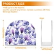 thumbnail image 2 of Ryvnso Leaves and Flowers Purple Acrylic Napkin Holder Table Kitchen Paper Tissue Organization 2 Pack, 2 of 7