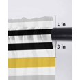 thumbnail image 6 of Yellow Black Stripe Curtains 72 Inch Length,Sheer Curtains for Bedroom Living Room Window Modern Abstract Art Coarse Striped Rod Pocket Drapes Kitchen Curtains Small Half Window 52"x72" 2 Panels, 6 of 6