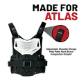 thumbnail image 4 of Atlas Charger PeeWee White -A1011-00-000 CE Level 1 Certified Chest Protector with Wrap-Around Design for Young Riders in Motocross, BMX, and Extreme Sports, 4 of 9