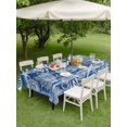 thumbnail image 4 of Outdoor Tablecloth with Umbrella Hole for Patio/Picnic/Party/Camping, Navy Blue Coastal Waterproof Table Cloth Rectangle Table Cover Washable, Nautical Coral Starfish Shell Octopus Sea (60"x 102"), 4 of 8