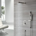 thumbnail image 6 of Boyel Living 10 inches Rain Shower System Wall Mount Dual Shower Heads with Adjustable Handheld Shower Brushed Nickel, 6 of 10