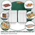 thumbnail image 5 of Bandeja Para Hornear Pequeña Con Juego De Rejilla [2 Bandejas Para Galletas + 2 Rejillas Para Hornear] Cekee Bandeja Para Hornear Pequeña Y Rejilla Para Parrilla De Acero Inoxidable - Resistente Al Óx, 5 of 5