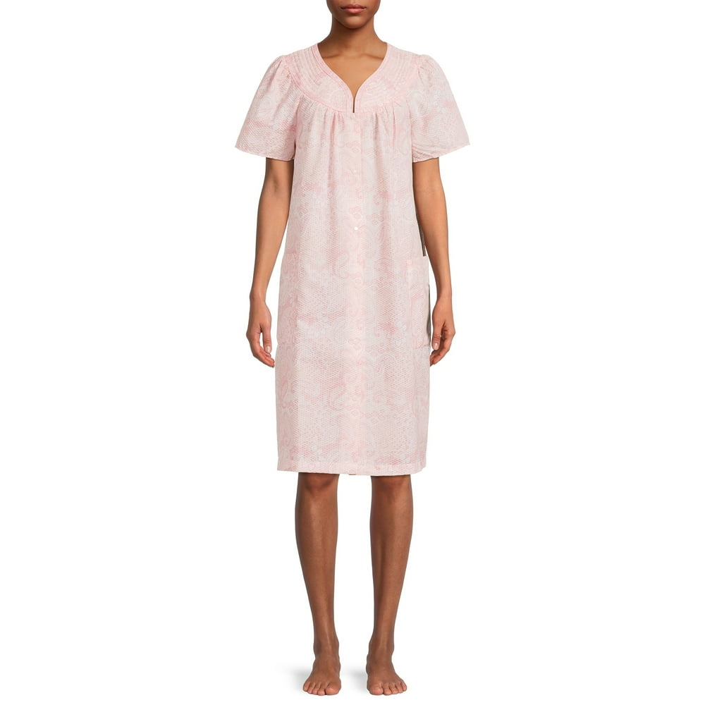 Lissome Lissome Women's Short Sleeve Print Robe