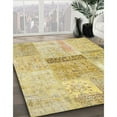 thumbnail image 2 of Ahgly Company Indoor Round Contemporary Caramel Brown Patchwork Area Rugs, 6' Round, 2 of 6