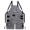 thumbnail image 1 of Delantal multifuncional resistente y duradero para carpinteros, baristas y soldaduras. gris, 1 of 3