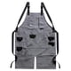thumbnail image 1 of Delantal de lona con tirantes cruzados para aficionados, maquinistas, asadores, cocinas y barbacoas. gris, 1 of 3